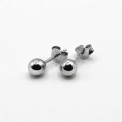Kolczyki srebrne kulki 5 mm