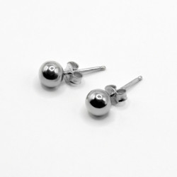 Kolczyki srebrne kulki 6 mm