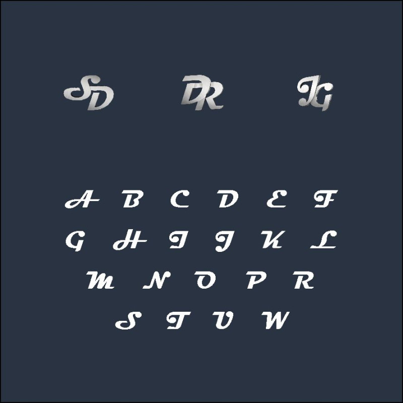 Spinki mankietowe srebrne z monogramem – personalizowane, klasyczne
